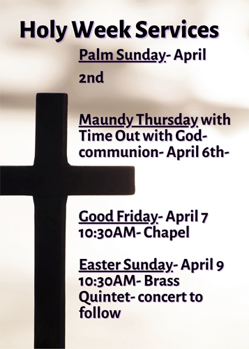 Holy Week Services (5 × 7 in) Small